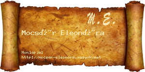 Mocsár Eleonóra névjegykártya